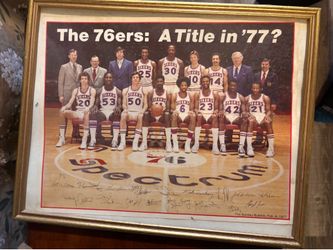 76ers 1977 The Sunday Bulletin Framed