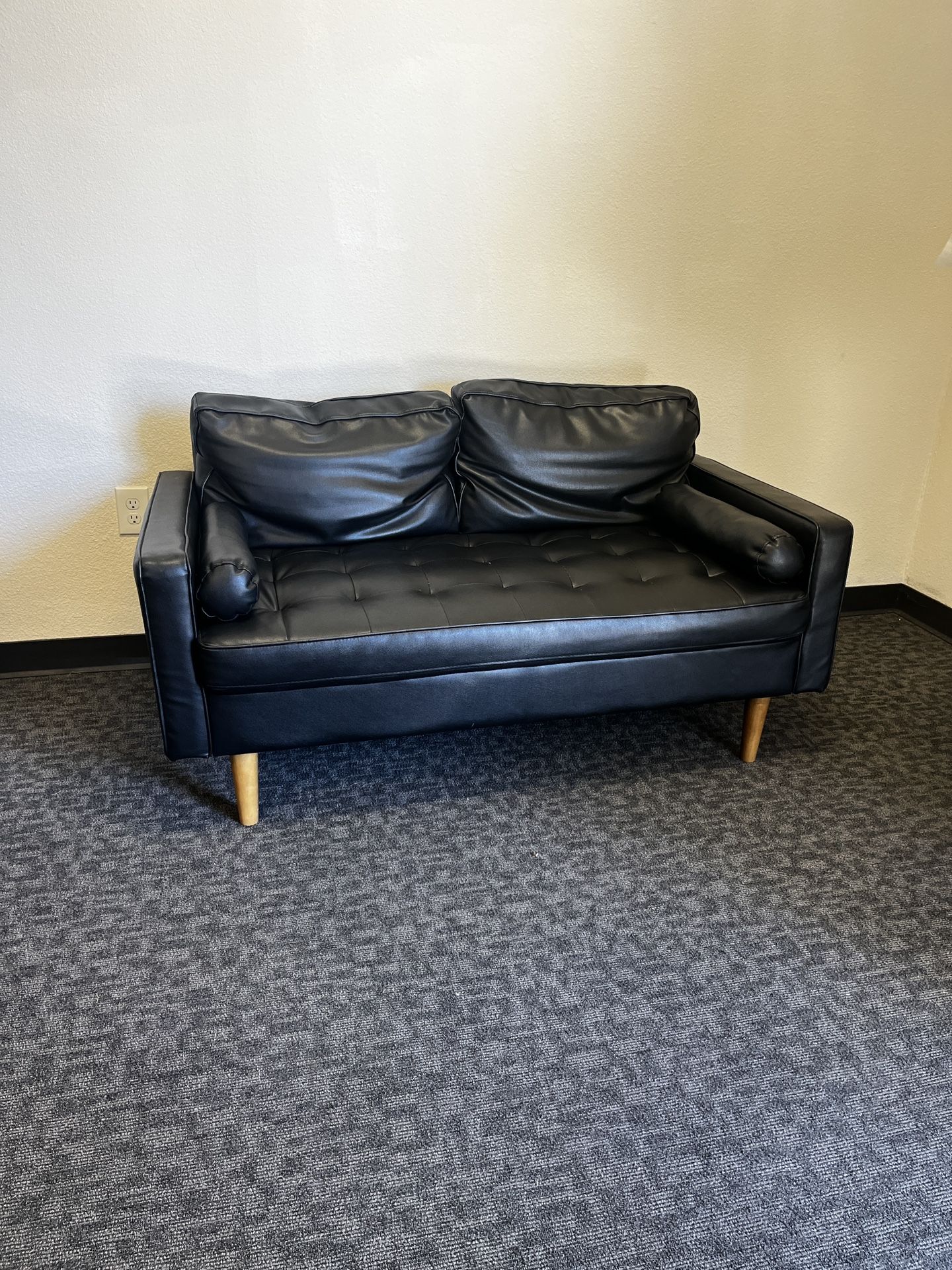 Black Leather Loveseat