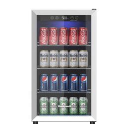 18.9 in. 115-Can Beverage Refrigerator and Cooler, in Stainless Steel, with Digital Thermostat