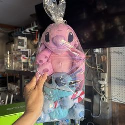 Disney, Christmas Stitch & Angel, Combo,  8.5” Tall Plushies, New With Tags, Great Gift 🎁 