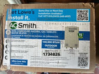 AO Smith Signature Series Tankless WaterHeater