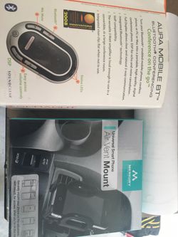 Universal air vent phone mount + Bluetooth conference speaker