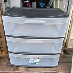 Plastic Three Drawer Storage