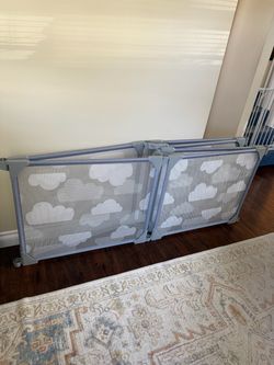 Gray skip hop play gate play area for baby
