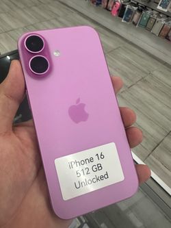Pink IPhone 16 unlocked. Cash or $50 down w approval