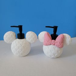 Minnie And Mickie Mouse Lotion/Soap Dispencer 