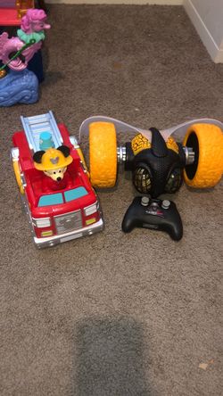 Remote control bumble bee and Mickey Mouse car