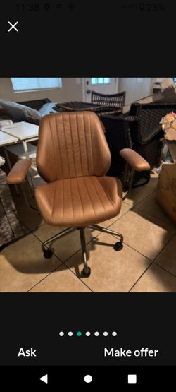Office chair computer chair gaming chair ergonomic chair brown suede office chair 🆕🚎🚚🆕