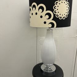 Black and White Flower Lamp