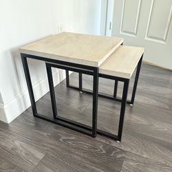 Crate and Barrel nesting side tables -set of 2