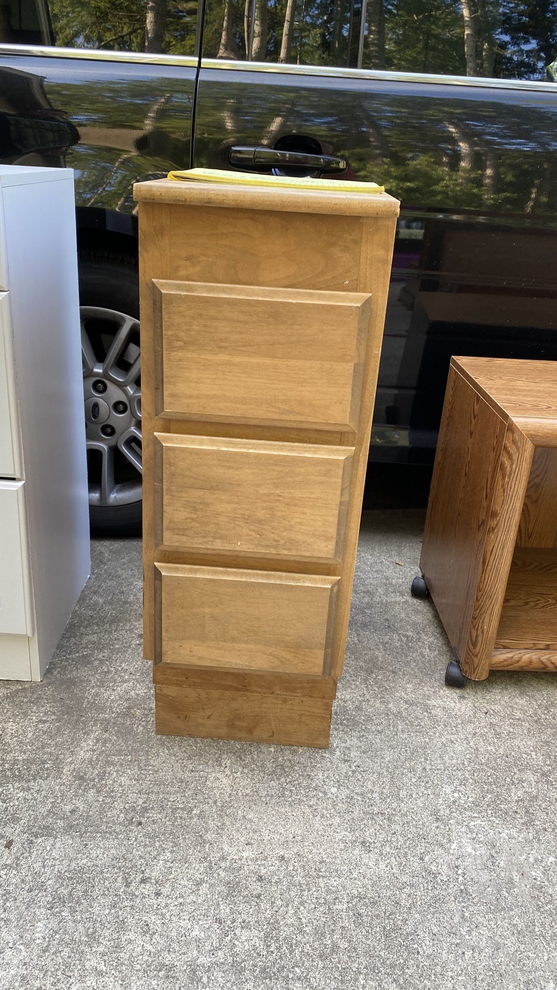 Wooden Three Drawer Storage