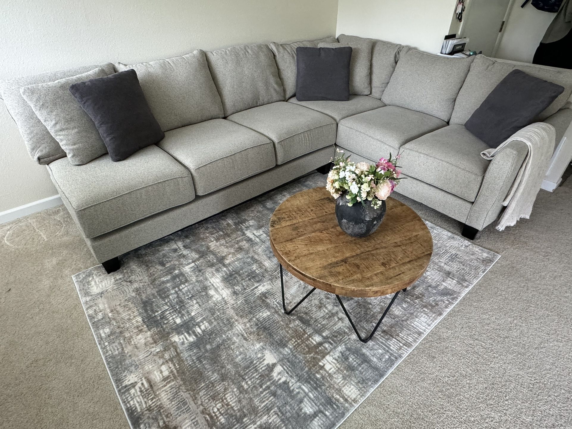 Sectional / Cocktail Table / Rug