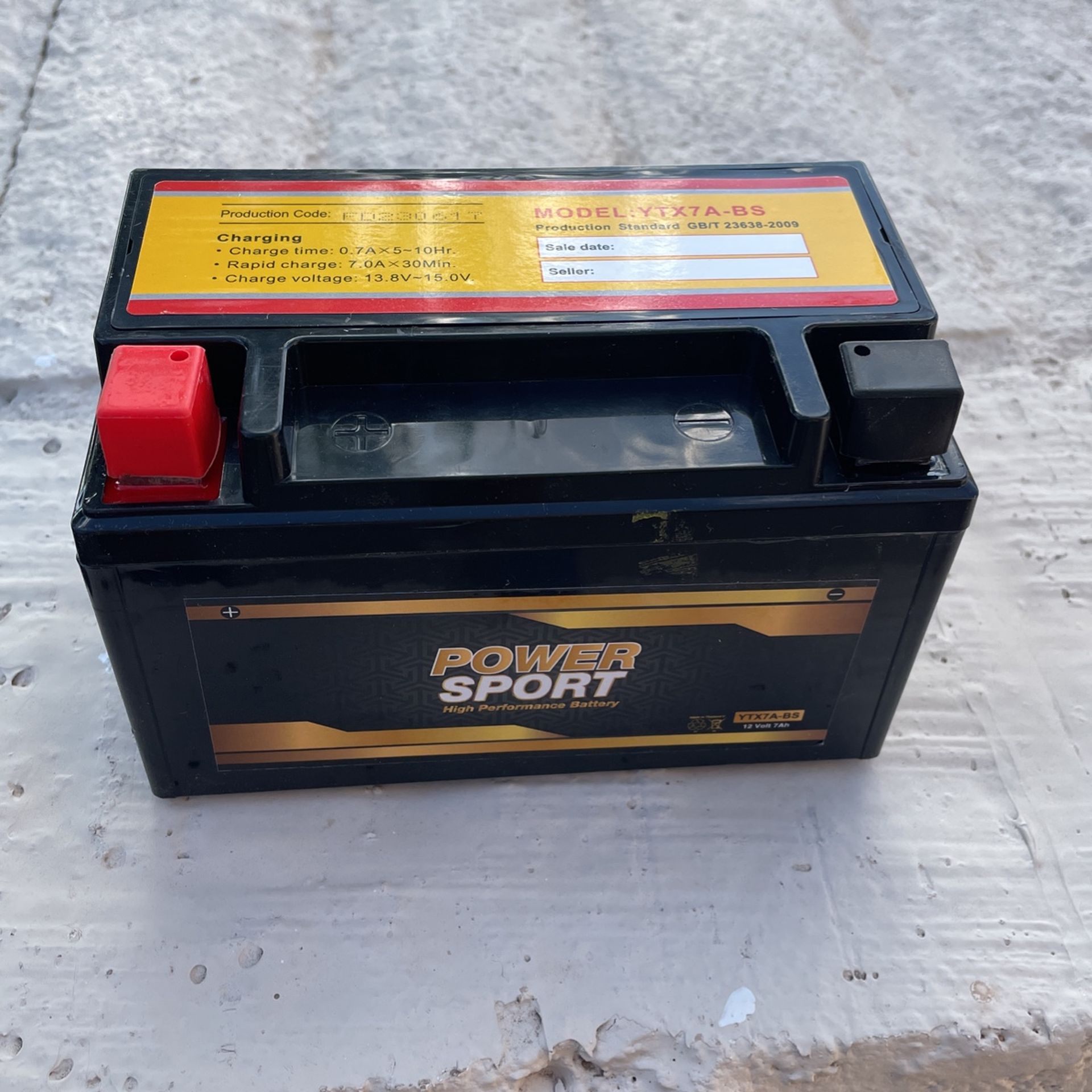 New Power sports high performance YTX7A-BS