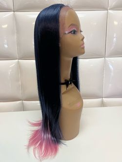 Synthetic Lace Front Wig-long straight hair-cosplay-costume-dress up-New $60-peluca azul lacia