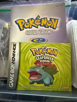 Pokémon GBA LeafGreen/Crystal version Trainer's Guide