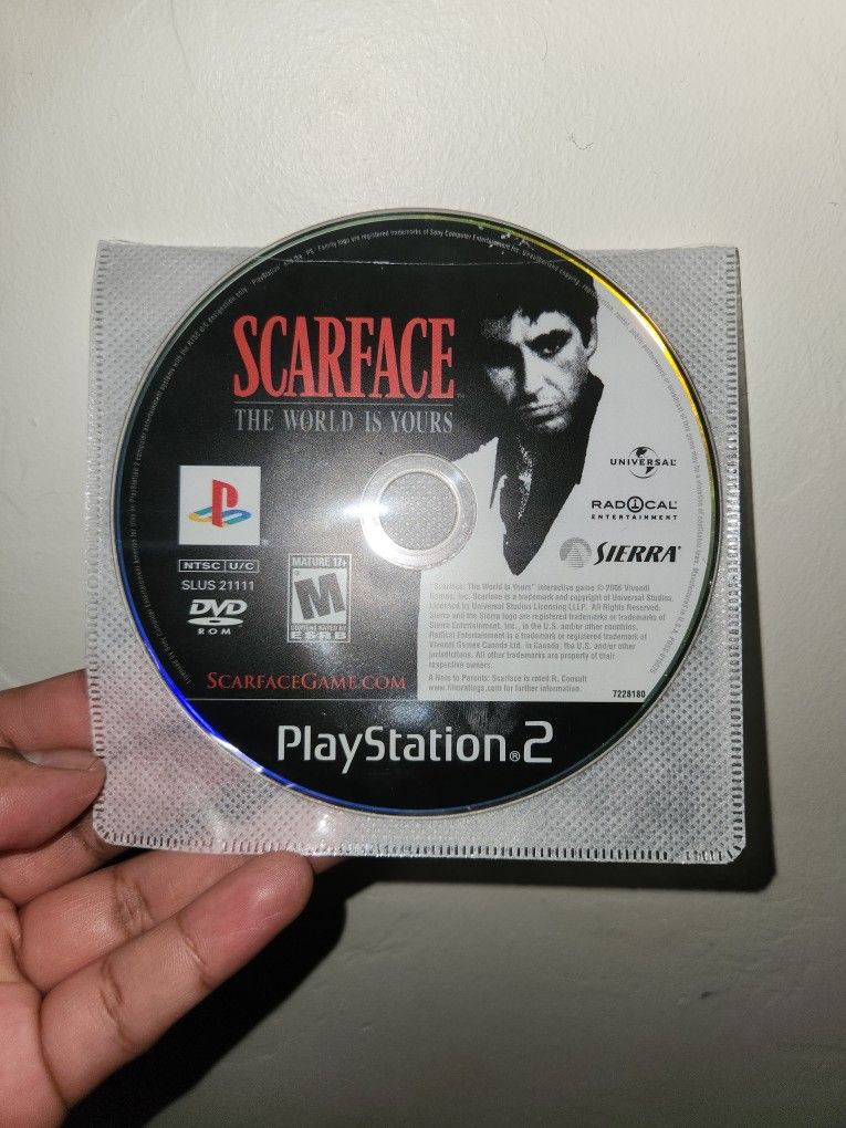 Scarface The World Is Yours (Ps2) Disc ONLY