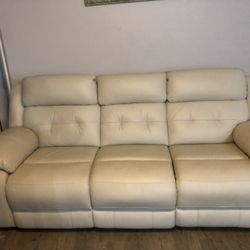 White Reclinable Couch