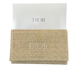 Auhtentic Dior Raffia Clutch Bag 