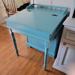 Vintage Antique Farmhouse Desk Secretary School Desk Bookshelf 