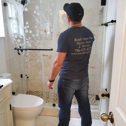 Shower door glass