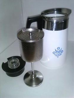 NEW . unused vintage corning wear drip coffee pot