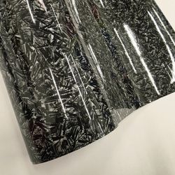 Gloss Black Printed Forged Carbon Fiber Vinyl Car Wrap Film