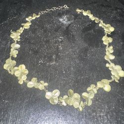Rare 8KT Green Gold 3 Leaf Clover Necklace!