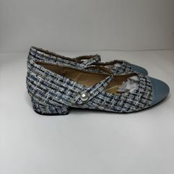 C.Paravano Women's Round Toe Ballet Flats with Strap | Comfortable Tweed Mary Jane Flats | Elegant Casual Flat Shoes for Work, Office, Party, or Casua