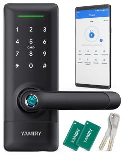 Yamiry Cerradura de Puerta Inteligente, con Huella Dactilar Biométrica, Entrada sin Llave, Control por Aplicación,