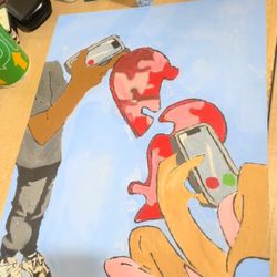 Who Text Who Custom Painting 