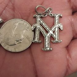 Sterling Silver Ny Mets Pendant 