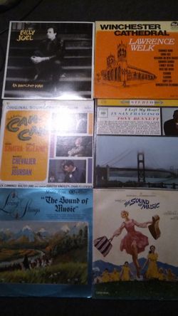 Lot of six vinyl records