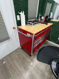 Work station tool box drawer