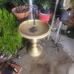 Wrought Iron Bird Bath Fountain
