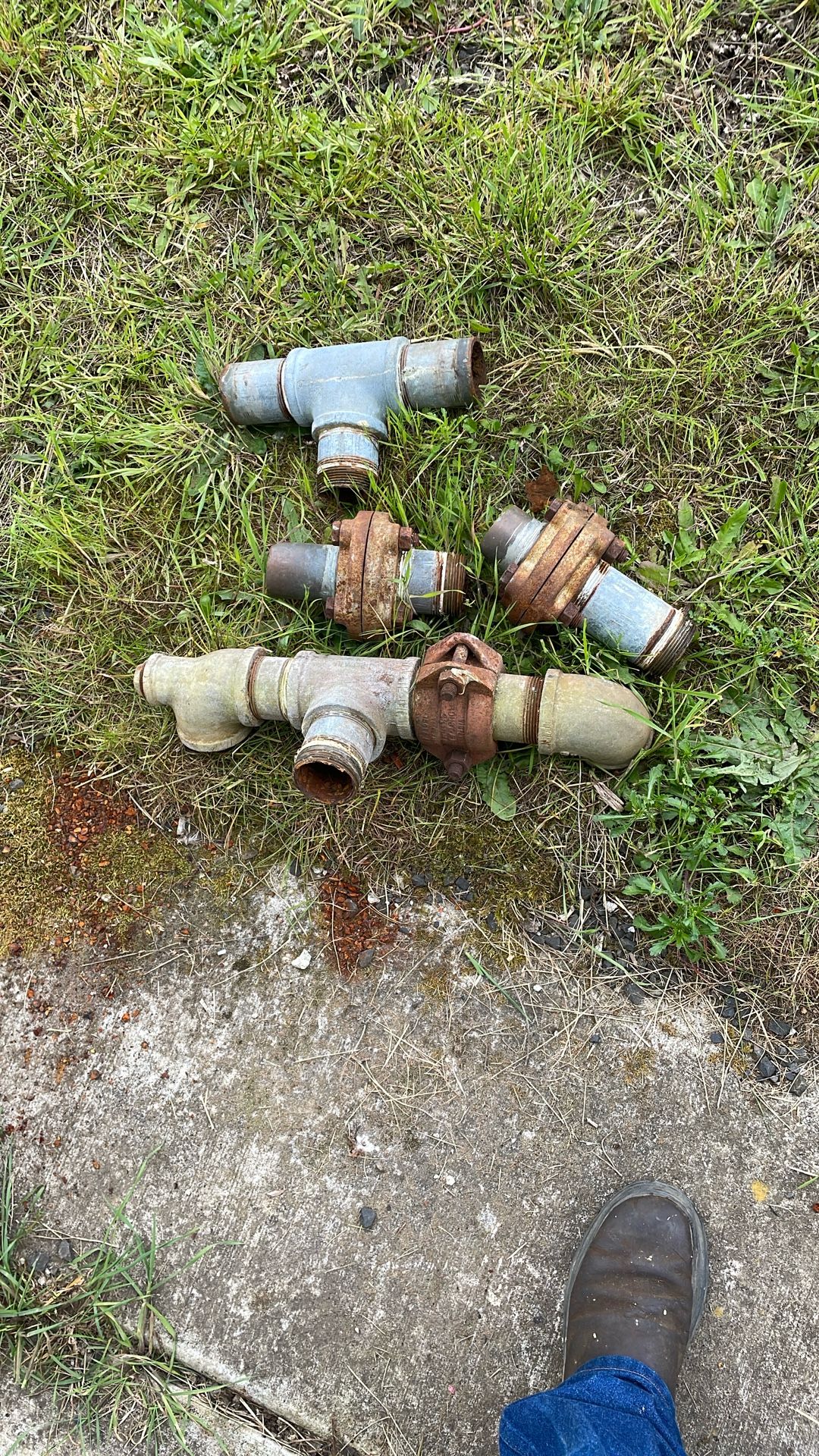 2 1/2” Galvanized Fittings And Black Iron Couplings