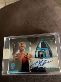 Victor Wembanyama Triple RPA /15 Blue Horizontal