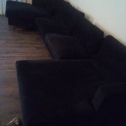$250 Firm Sectional Couch Sofa Black Awesome Condition!!! Pickup Only Need Gone Today First Come First Serve Easy Cleaning Zippers For Washing 