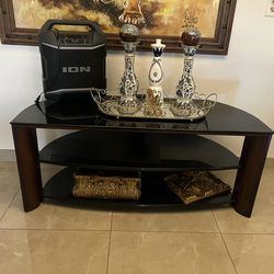Wood And Glass Tv Stand