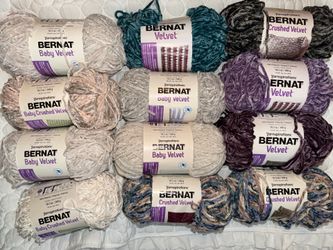 New Velvet Yarn - Baby Velvet, Baby Crushed Velvet, Velvet, Crushed Velvet