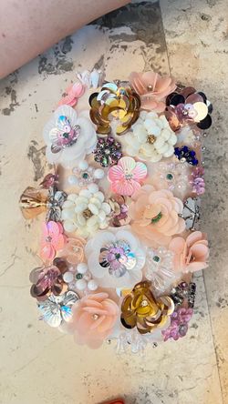 Floral Embellished Clutch Bag