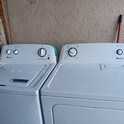 Set Amana Washer And Gas Dryer Exelent Condition Super Capacity Work Fine 