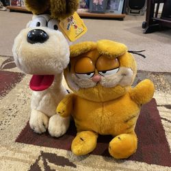 Vintage Garfield and Odie Plush