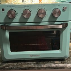 Costway Aqua Toaster Oven with Air Fry – Bake, Toast & Broil! H13.5 W16 D13 inches.