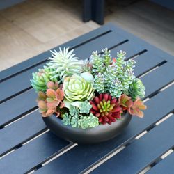 Artificial Succulent Arrangement – Ceramic Pot – No Maintenance!