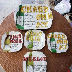 Wine Platter W 4 Appetizer Dishes