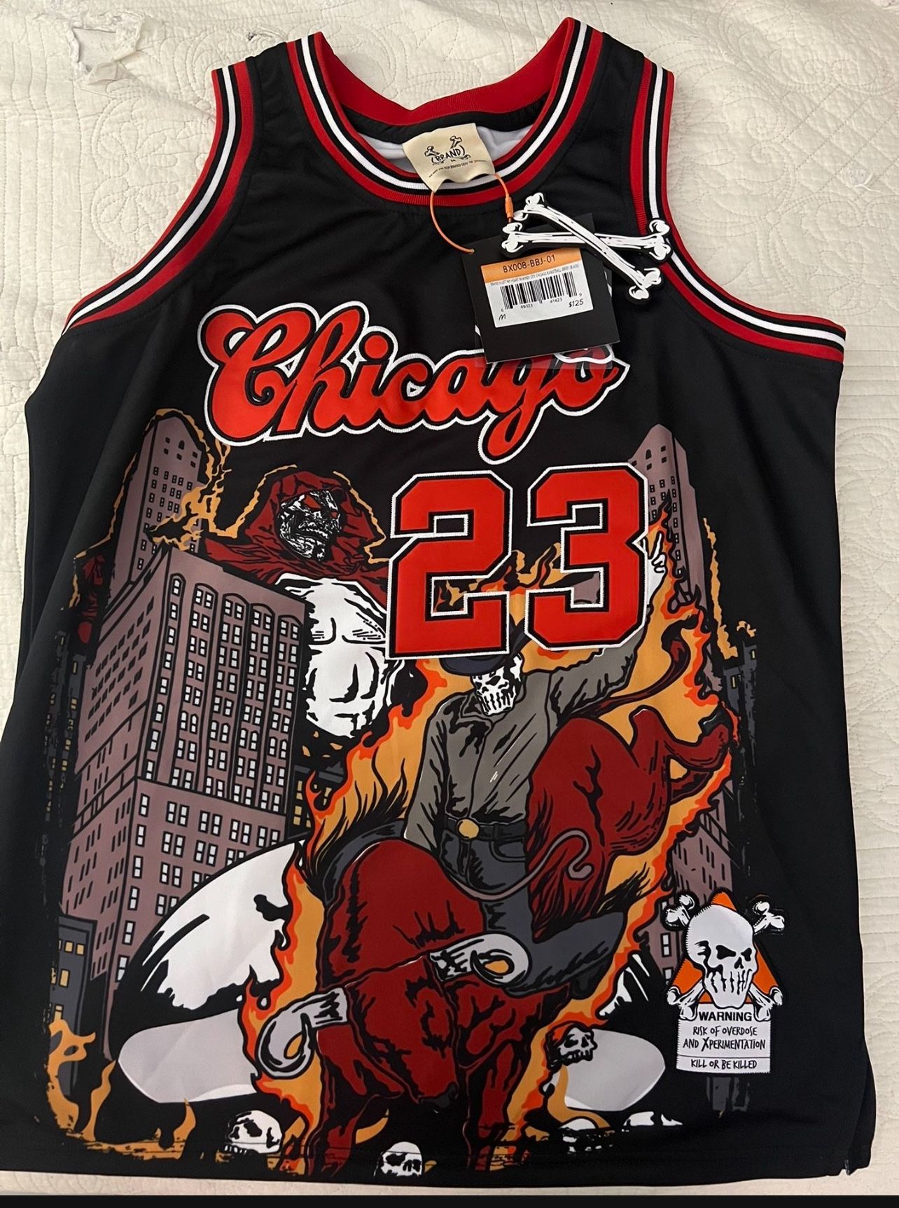 BRAND X Jordan 23 Chicago Basketball Jersey Men's Size M Black