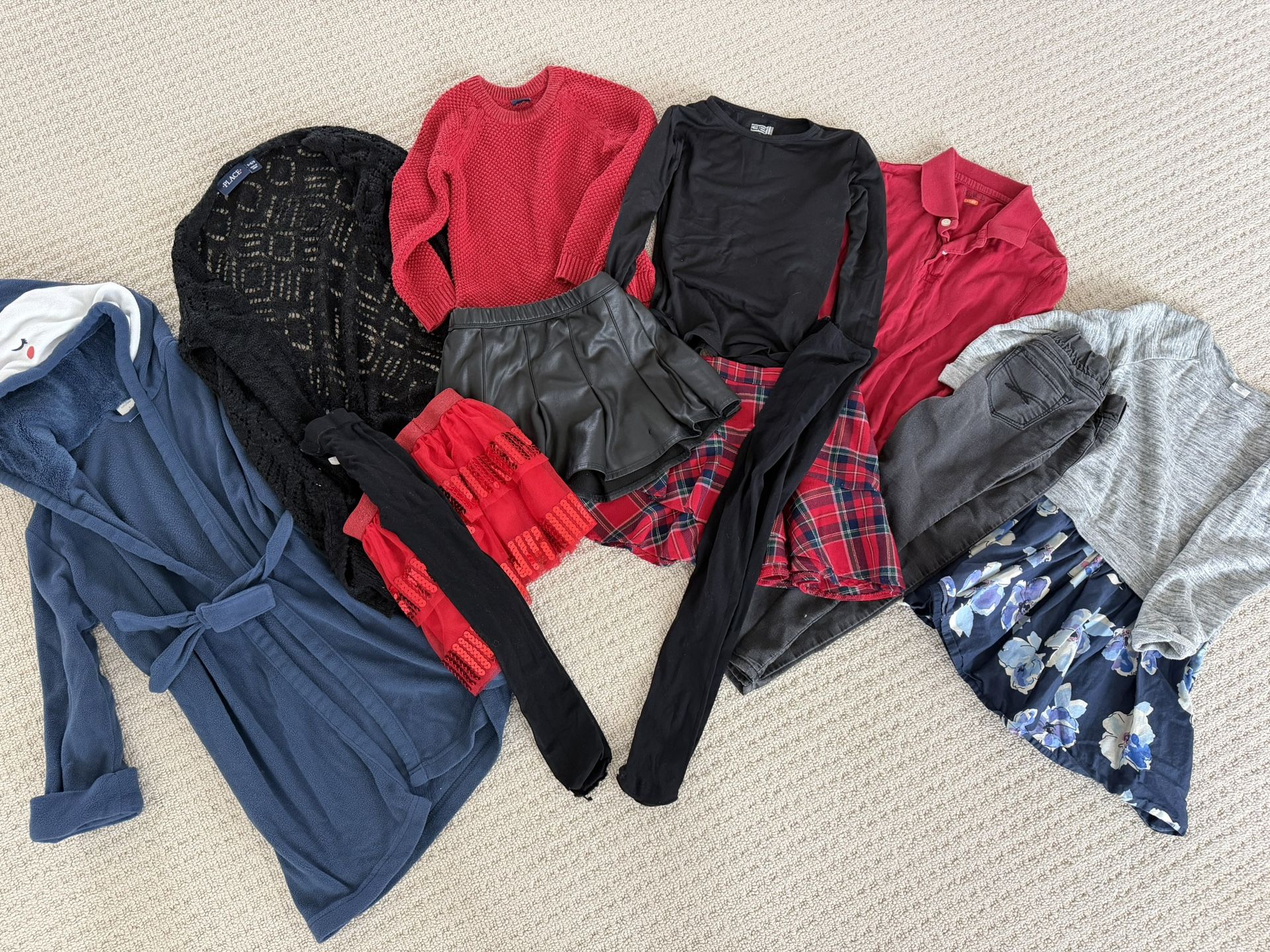girls size 5 6 clothing lot bundle long sleeve tops skirts dress gap abercrombie cardigan robe fall