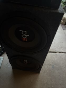 2 Pb 12 Inch Subwoofers in a box