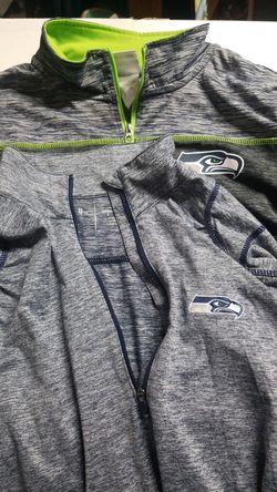 2 Seahawks pull over lightweight long sleeve shirts