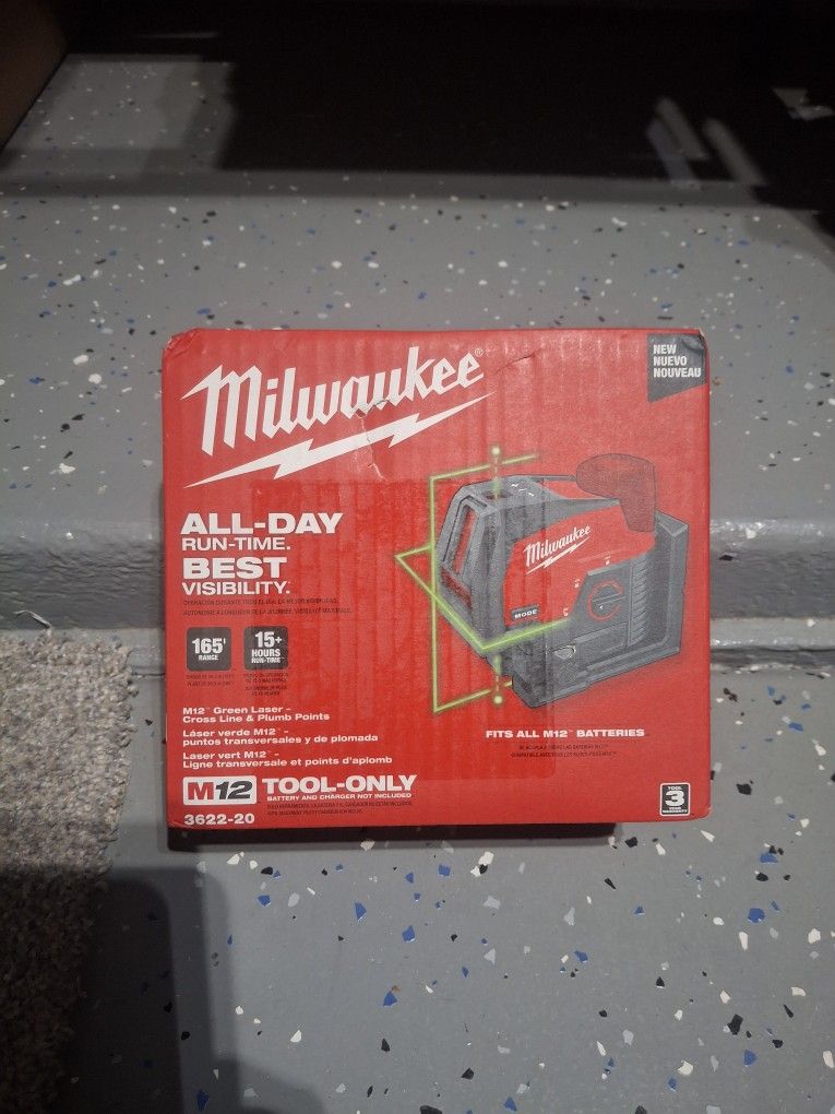 M12 Green Laser-Cross Line & Plumb Points